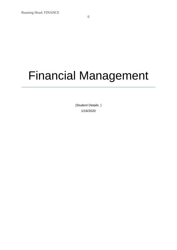 Financial Management Solution 2022_1