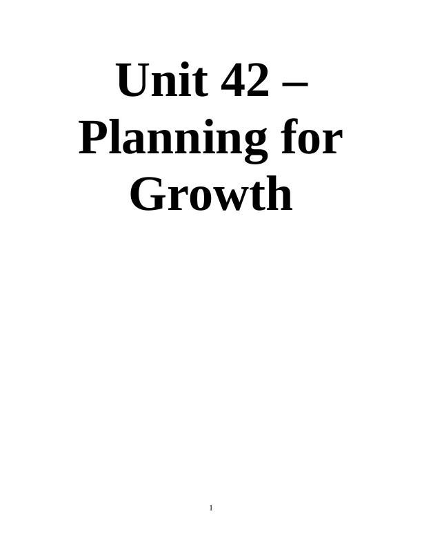 Planning for Growth in Small Business Firms_1