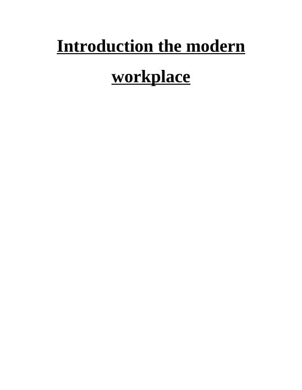 Introduction the Modern Workplace_1