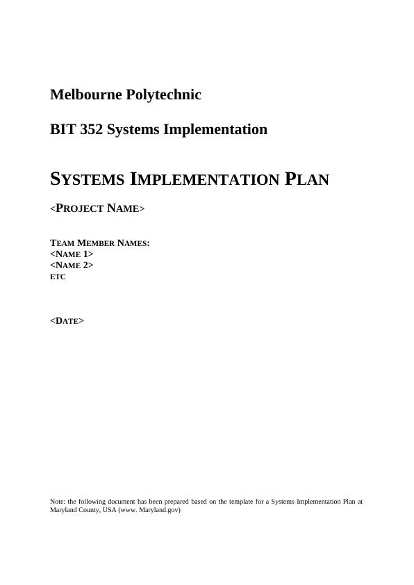 Systems Implementation Plan for Coast to Country Parks_2