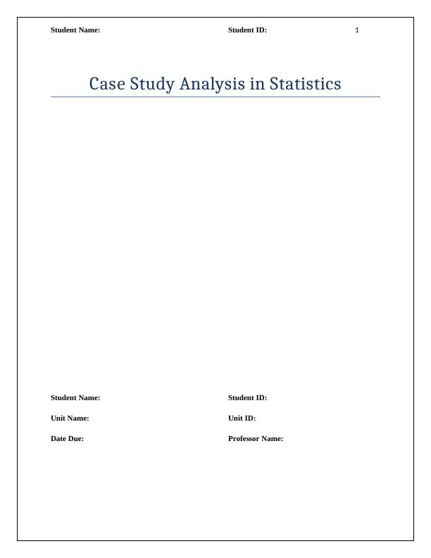 Case Study Analysis in Statistics_1