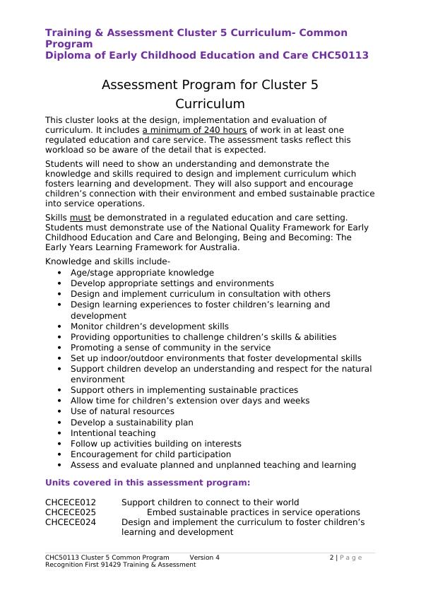Training & Assessment Cluster 5 Curriculum- Common Program_2