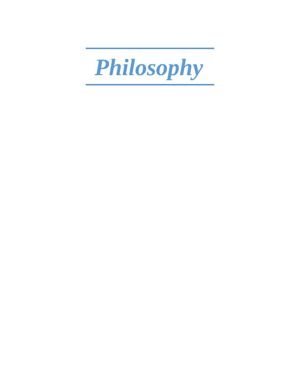 Philosophy Assignment (Solution)_1