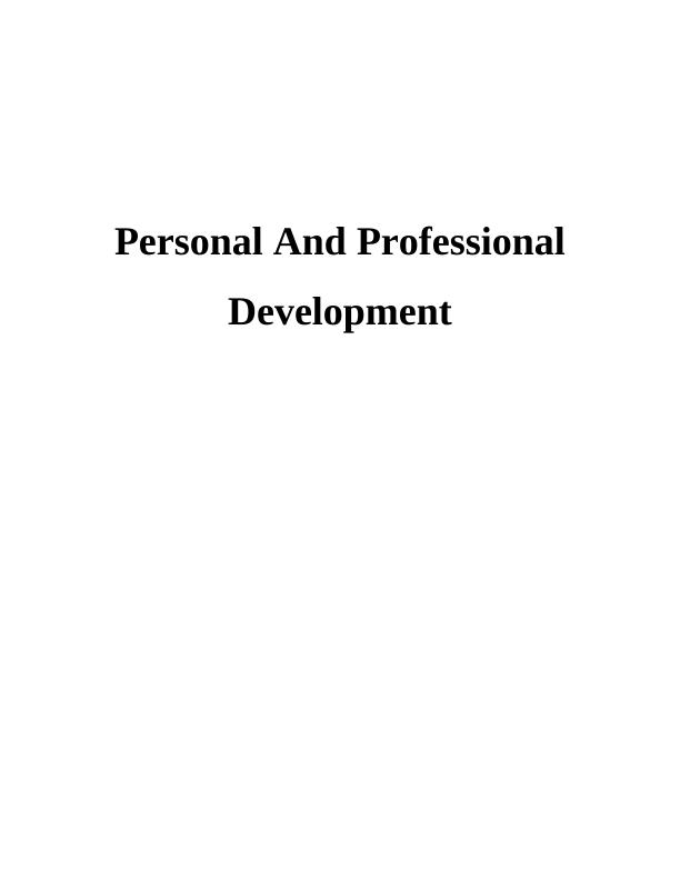 Personal And Professional Development_1