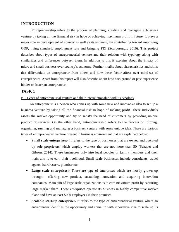 P1. Types of entrepreneurial venture and their interrelationship with its typology_3