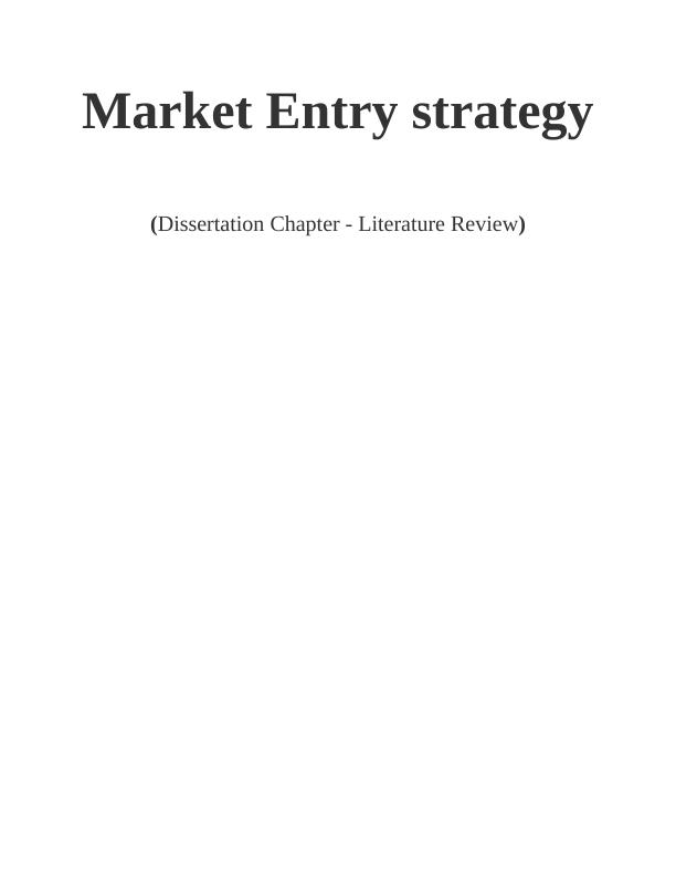 Market Entry Strategy in Iran : Report_1