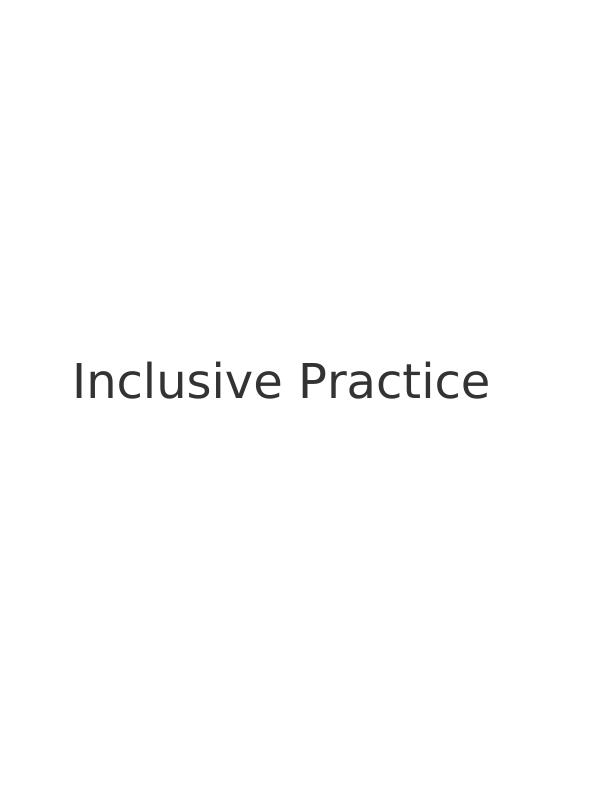 Inclusive Practice in Education and Training Sector_1