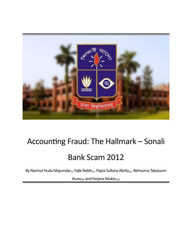 Assignment on Accounting Fraud_1