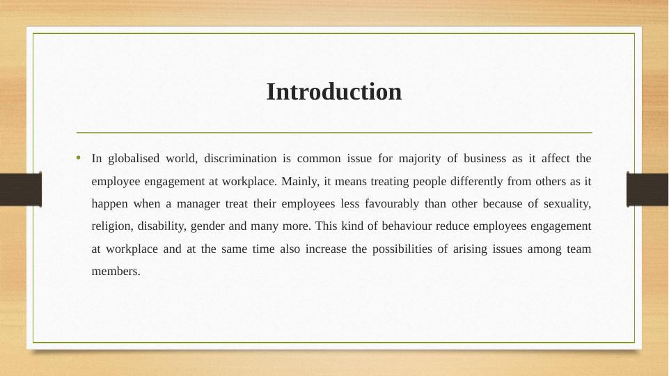 Effect of Workplace Discrimination on Employee Engagement: A Case Study of ALDI_3