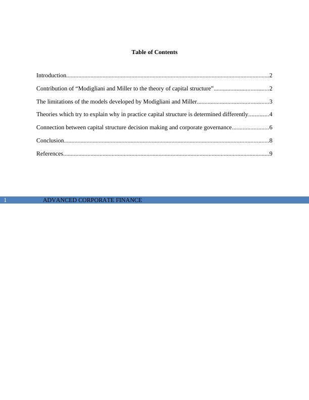 Assignment on Advanced Corporate Finance_2