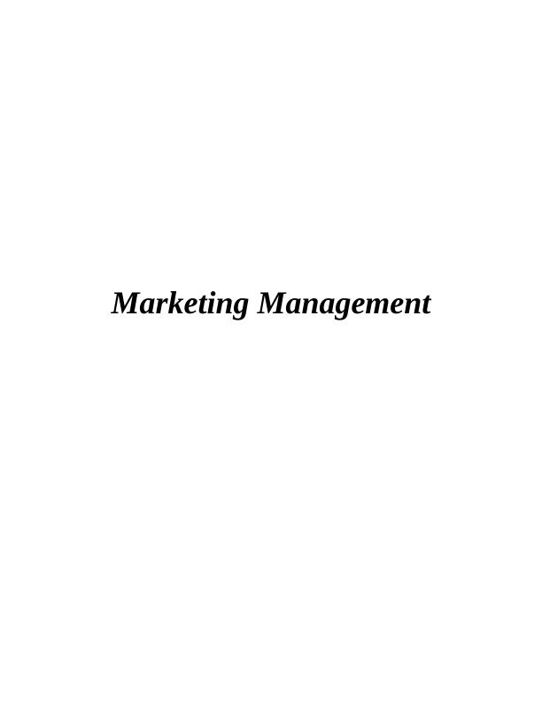 Marketing Management Assignment Sample - Tesco_1