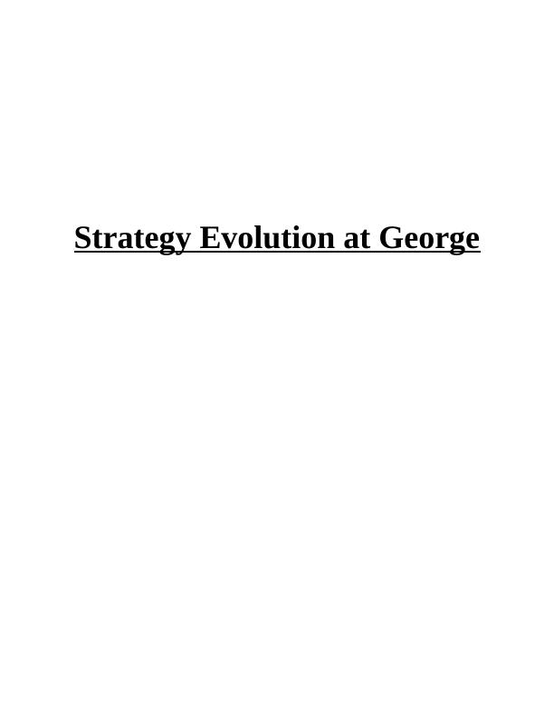Strategy Evolution at George_1