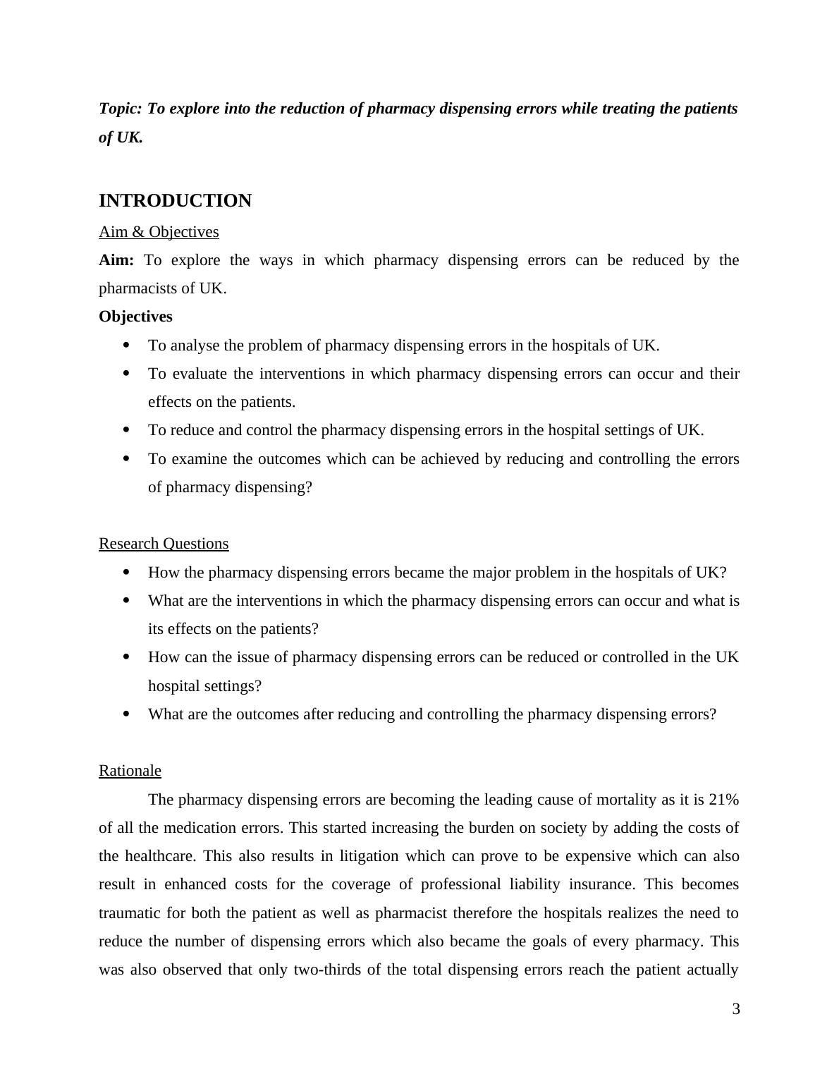 dissertation examples pharmacy