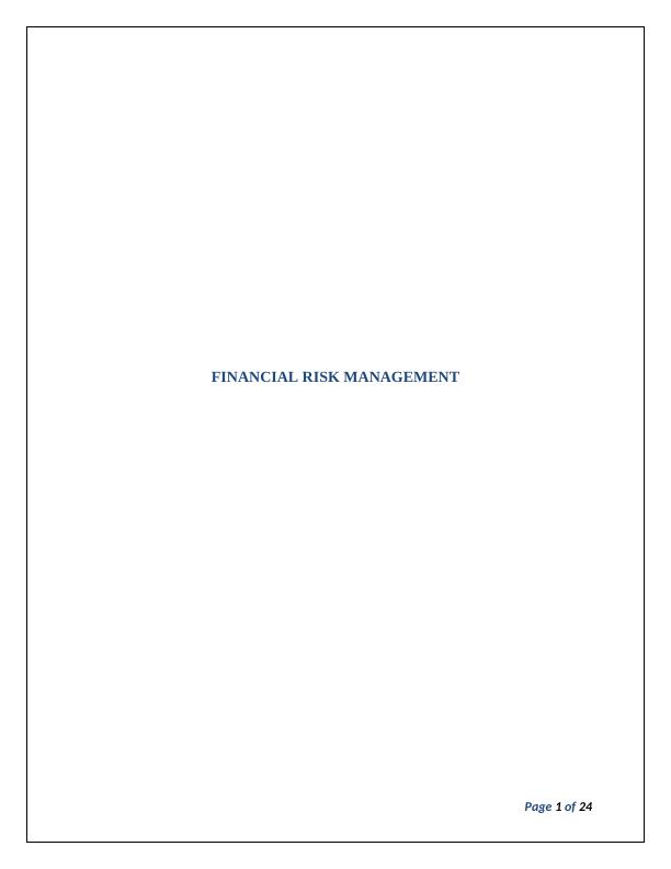 Financial Risk Management and MortgageBacked Securities Implications