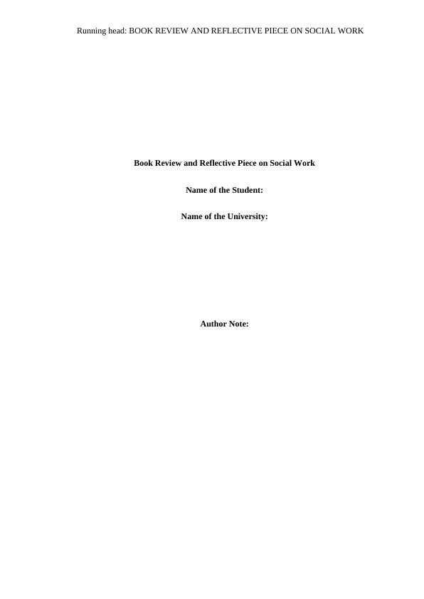 Book Review and Reflective piece on Social Work PDF_1