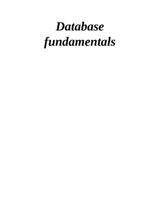 Database Fundamentals Assignment_1
