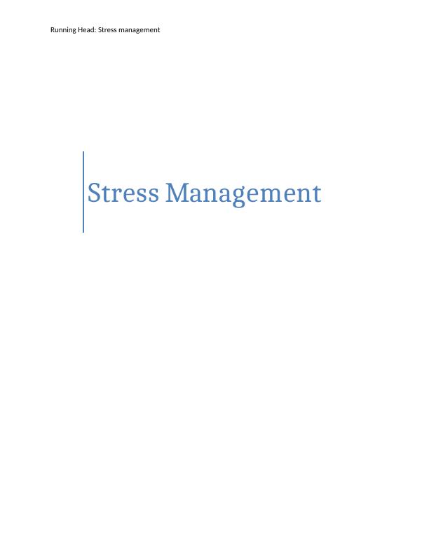 Stress Management Assignment (Doc)_1