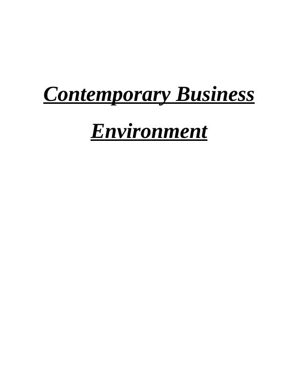 Contemporary Business Environment: Analysis of Bullitt Group Ltd_1