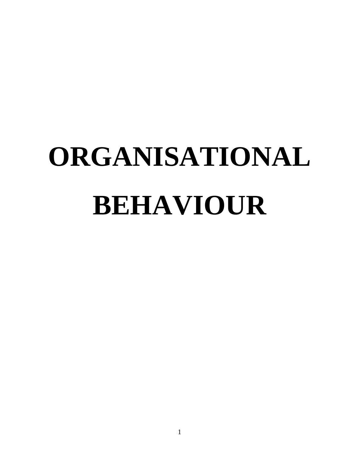 Organisational Behaviour Assignment - LG Electronics Inc_1