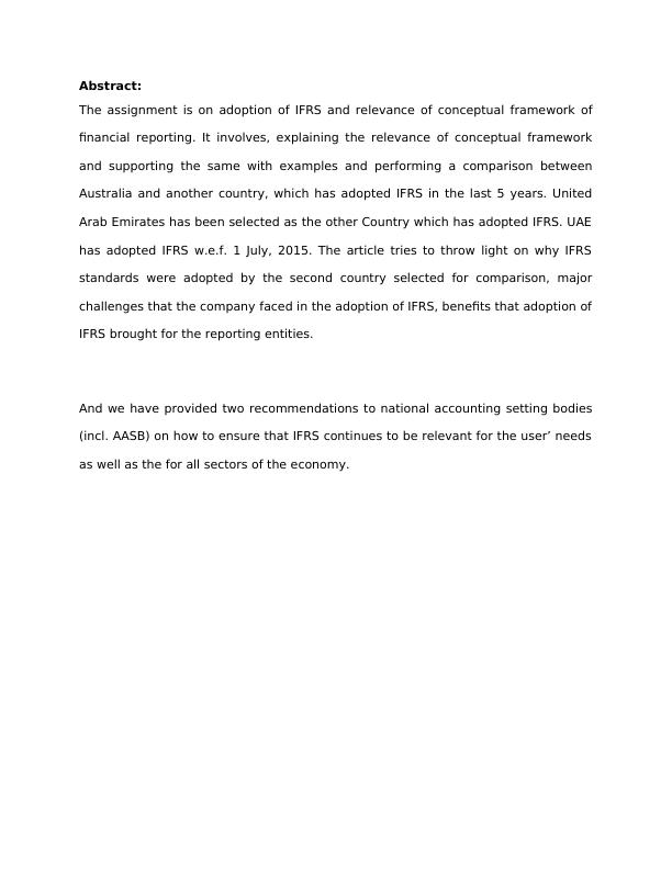 Adoption of IFRS and Relevance of Conceptual Framework of Financial Reporting_1