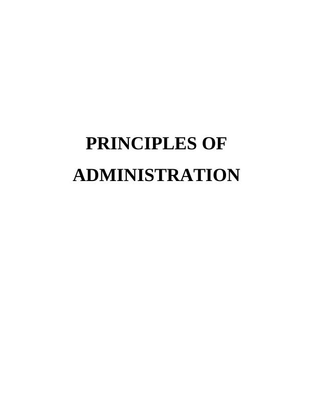 Principles of Administration - Report_1