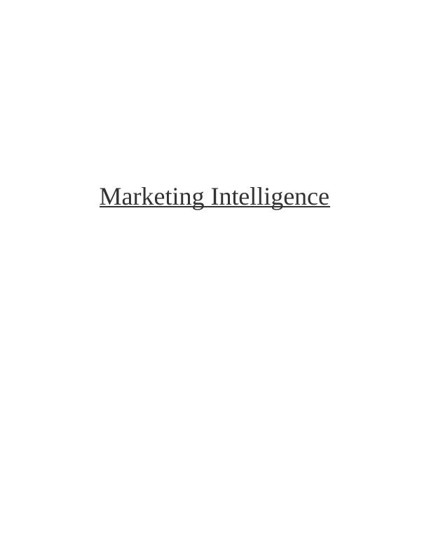 Marketing Intelligence Research Report_1