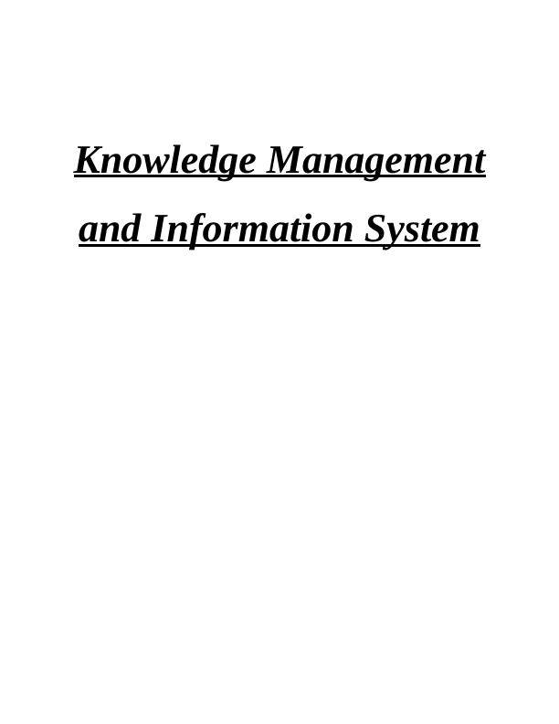 Knowledge Management and Information System_1