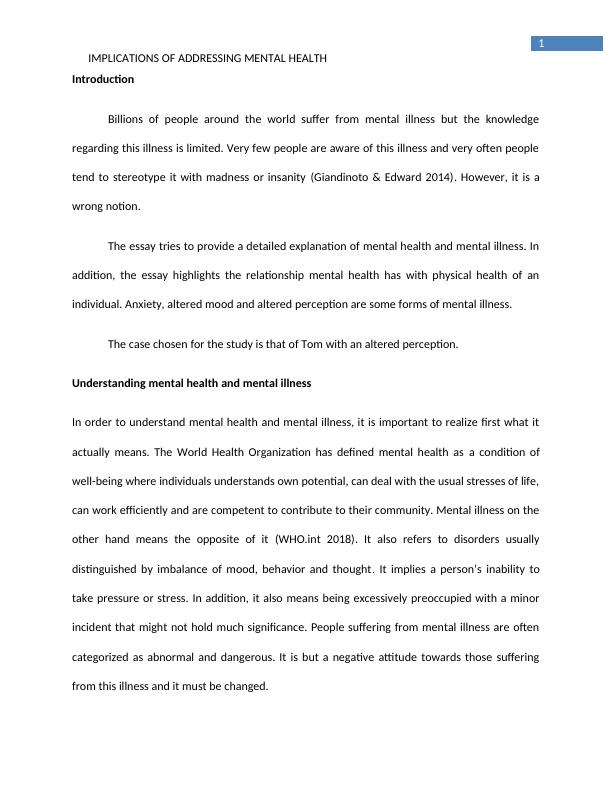 Реферат: Mental Illness Essay Research Paper Beliefs and