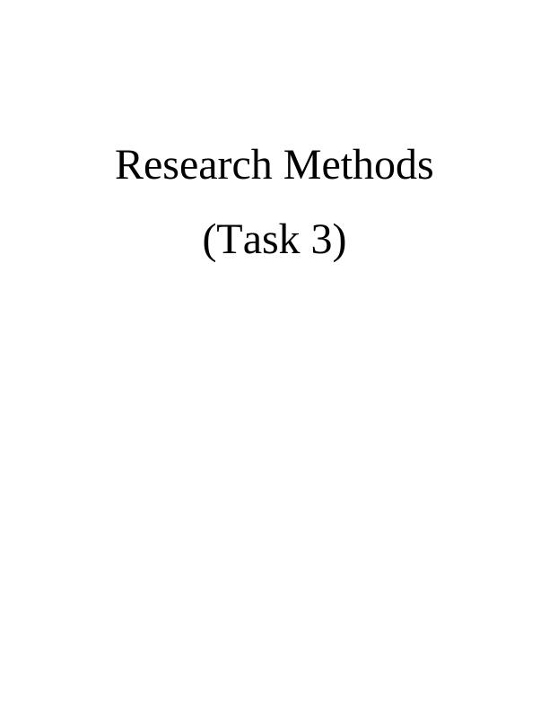 Research Methodology Business Assignment_1