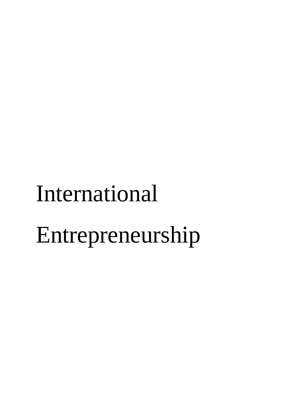 phd international entrepreneurship