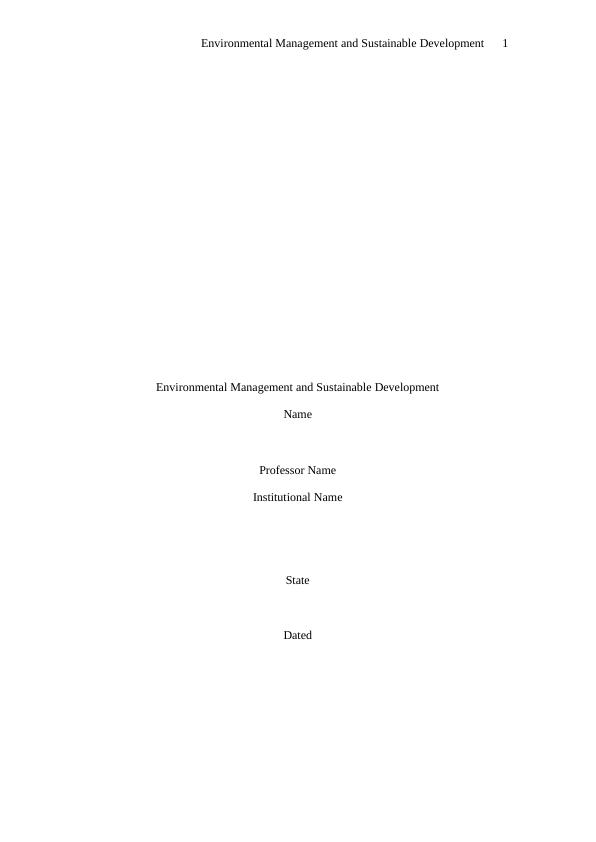 Environmental Management and Sustainable Development Issue 2022_1