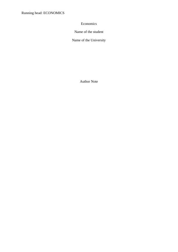 Sample Assignment on Economics PDF_1