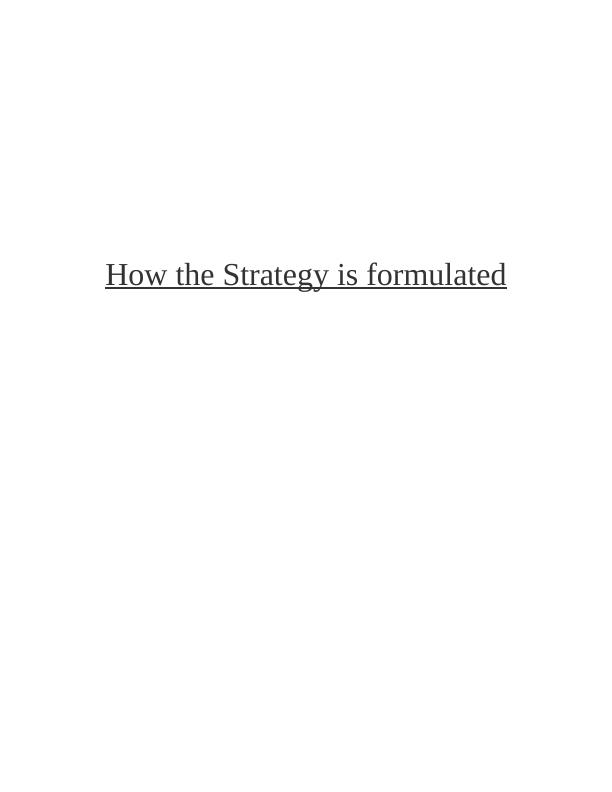 How the Strategy is Formulated In Introduction_1
