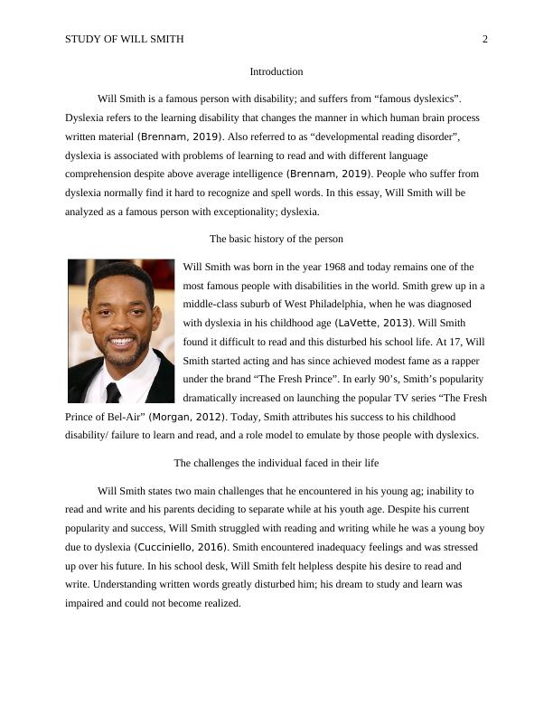 Study of Famous Person with Exceptionality Will Smith 2022_2