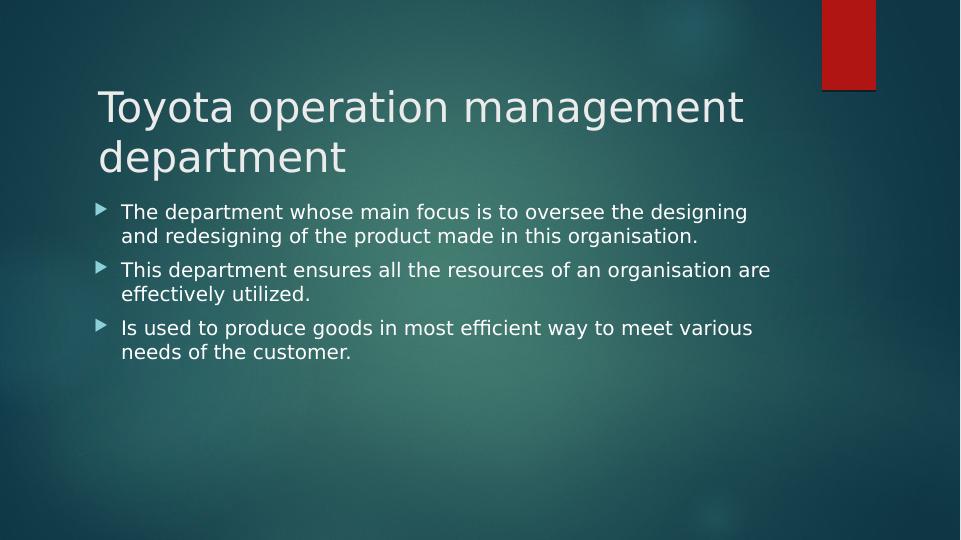 toyota operation management assignment