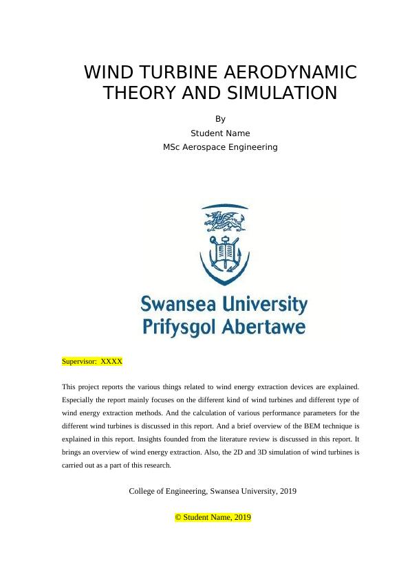 Wind Turbine Aerodynamic Theory and Simulation_1