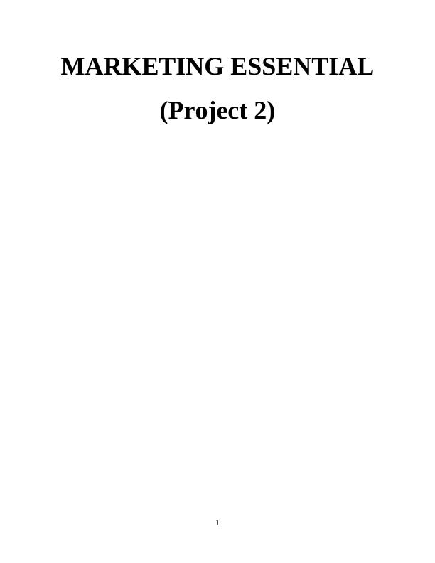 Marketing Essentials Assignment: McDonald_1