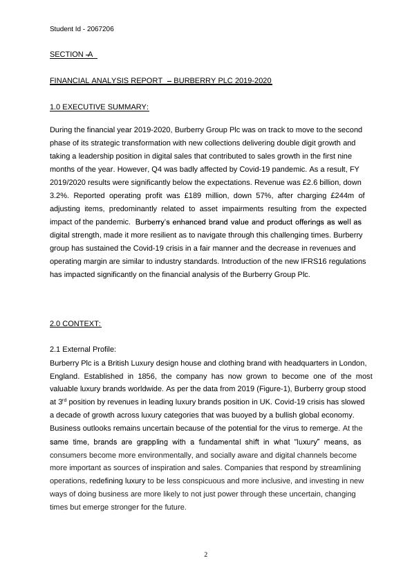 Financial Analysis Report Burberry PLC_1