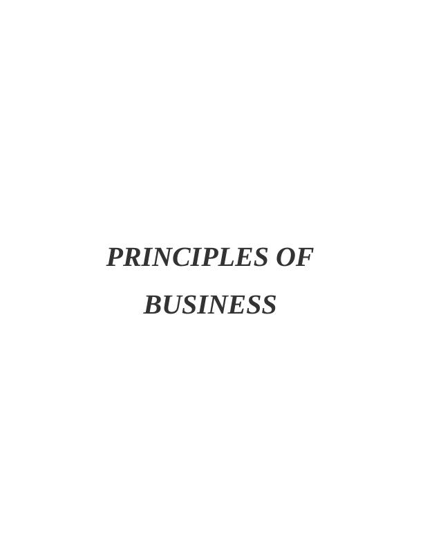 Principles of Business Assignment - M&S_1