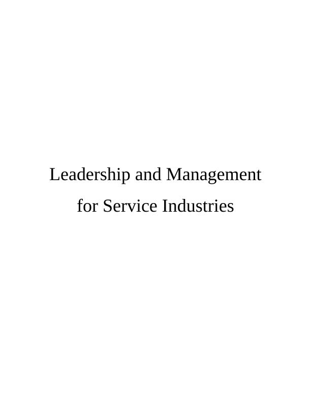 Leadership & Management for Service Industries- Doc_1