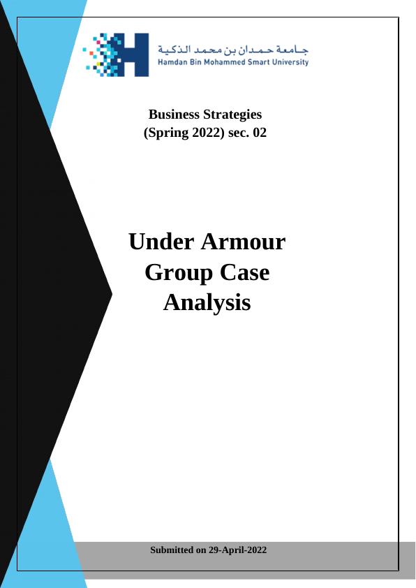Business Strategies | Case study of UA (Under Armour)_1