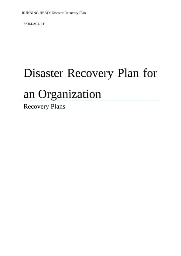 Disaster Recovery Assignment_1