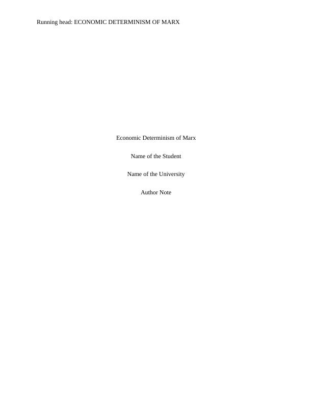 Economic determinism of marx PDF_1