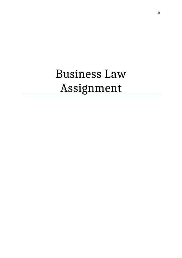 Business Law  Assignment Sample (docs)_1