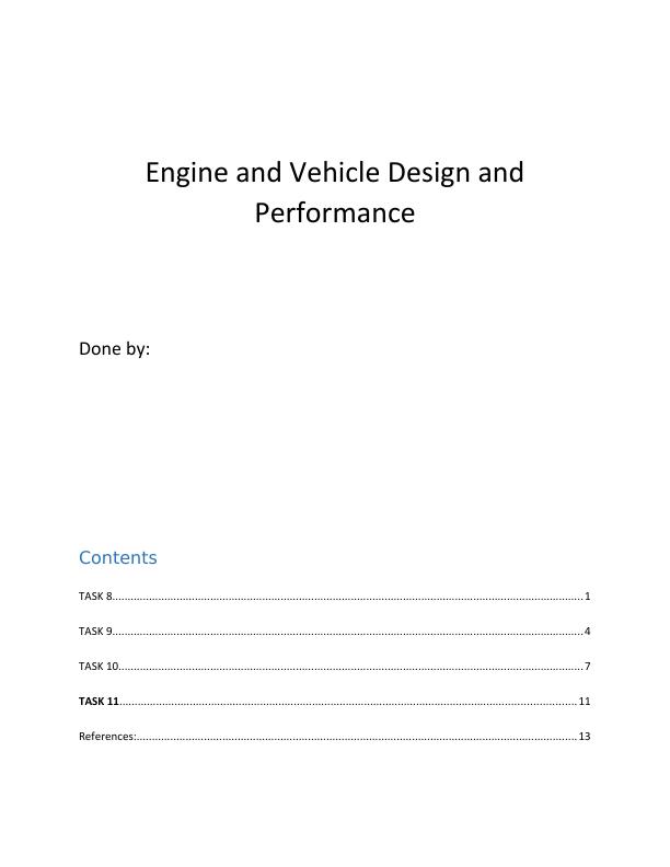 Engine and Vehicle Design and Performance_1