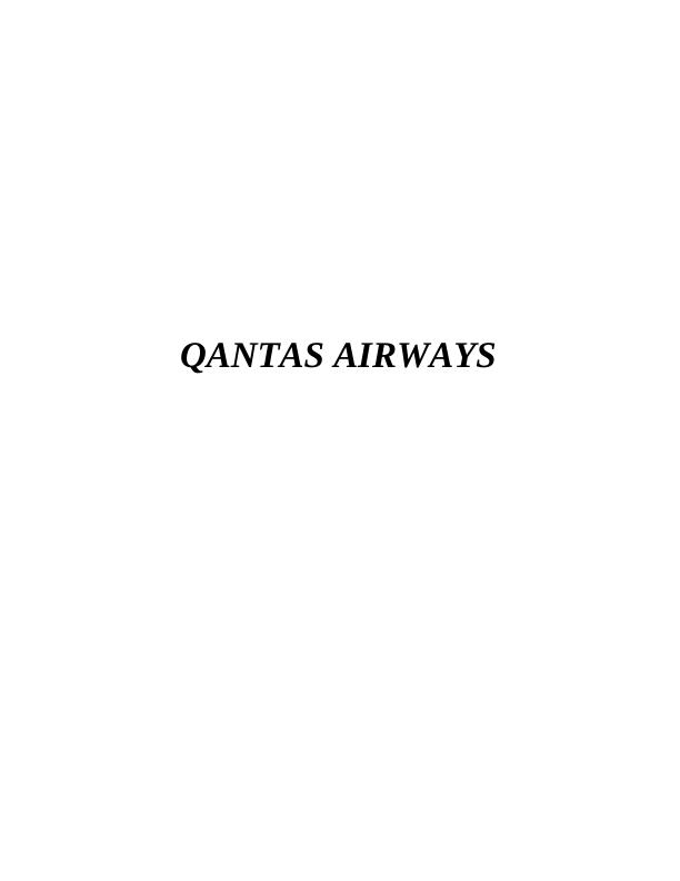 QANTAS AIRWAYS TABLE OF CONTENTS MAIN BODY 1_1