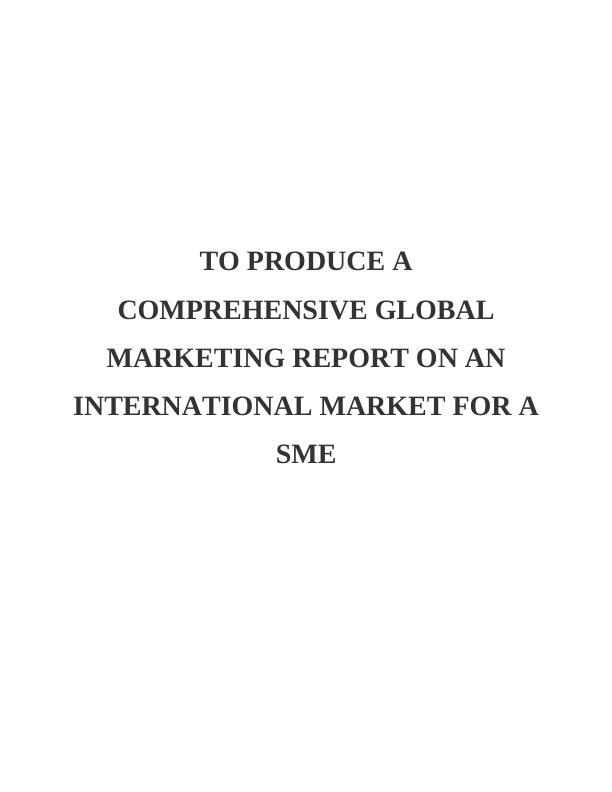 Comprehensive Global Marketing Assignment_1