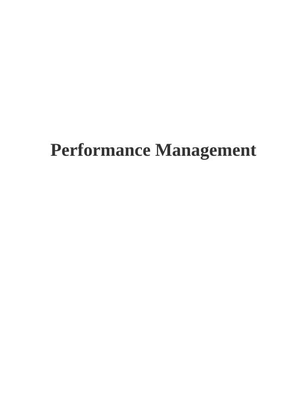 Performance management system | Assignment_1