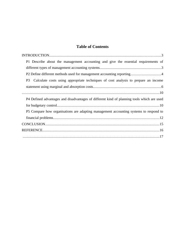 Management Accounting  on Airdri Ltd Sample Assignment_2
