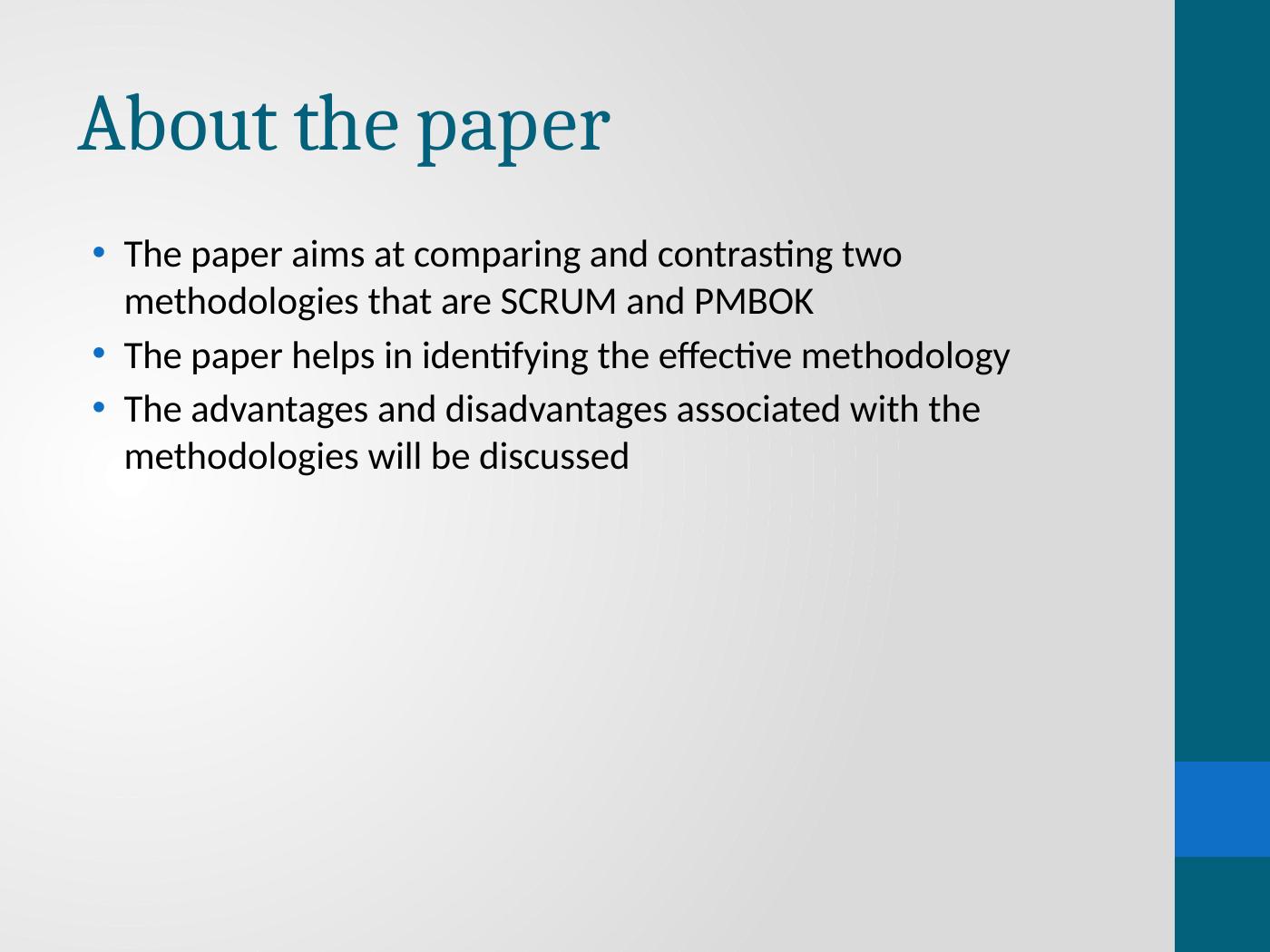 project management methodologies research papers